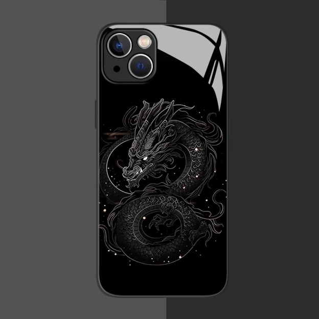 國潮黑龍新款高清全包防摔玻璃殼-CASEZONE