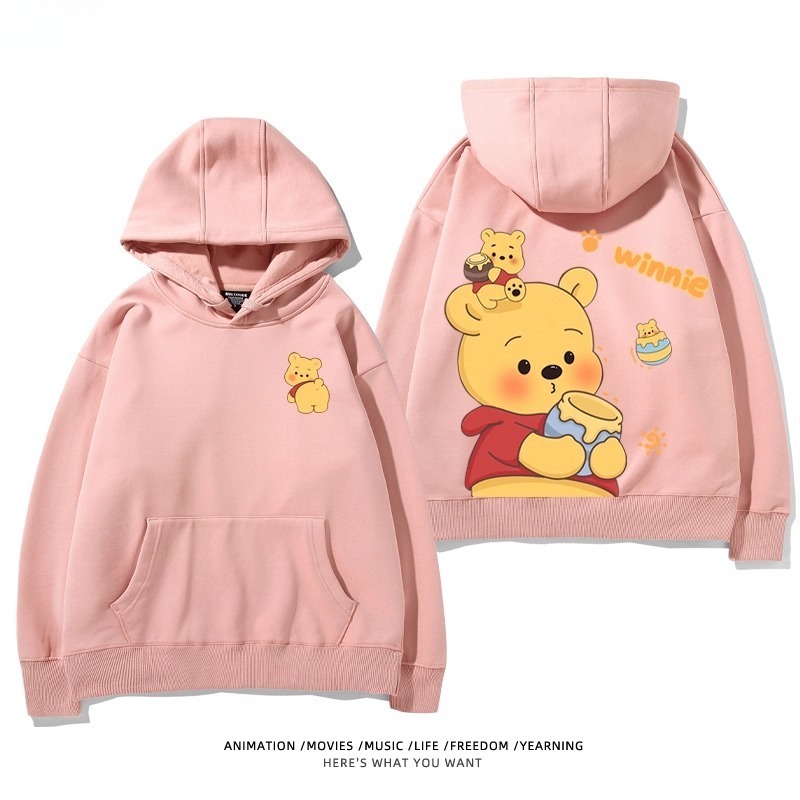 小熊維尼 聯名衛衣2025秋冬新款親子情侶裝連帽衛衣