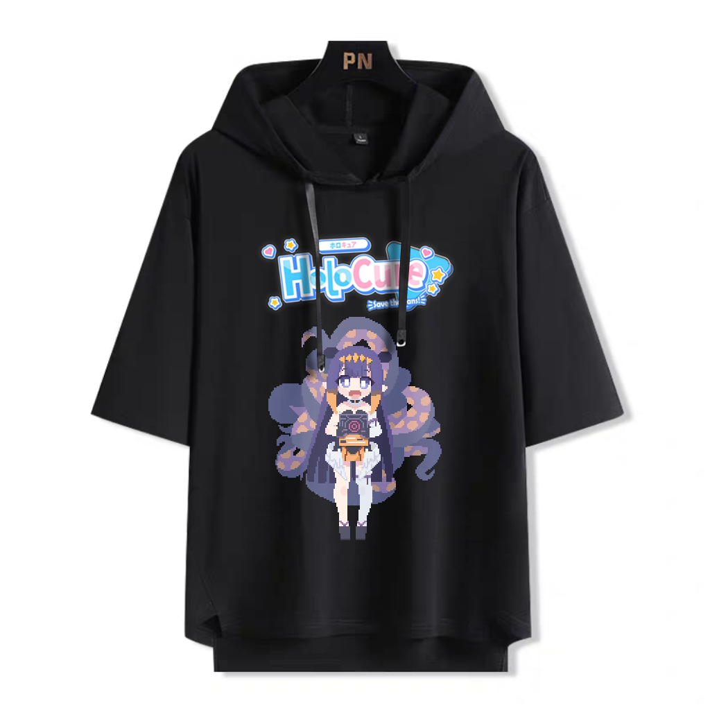 Vtuber HOLOLIVE 像素風 連帽短袖T恤-CASEZONE