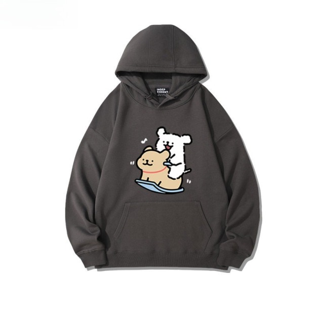 線條小狗 聯名衛衣2026秋冬新款親子情侶裝連帽衛衣