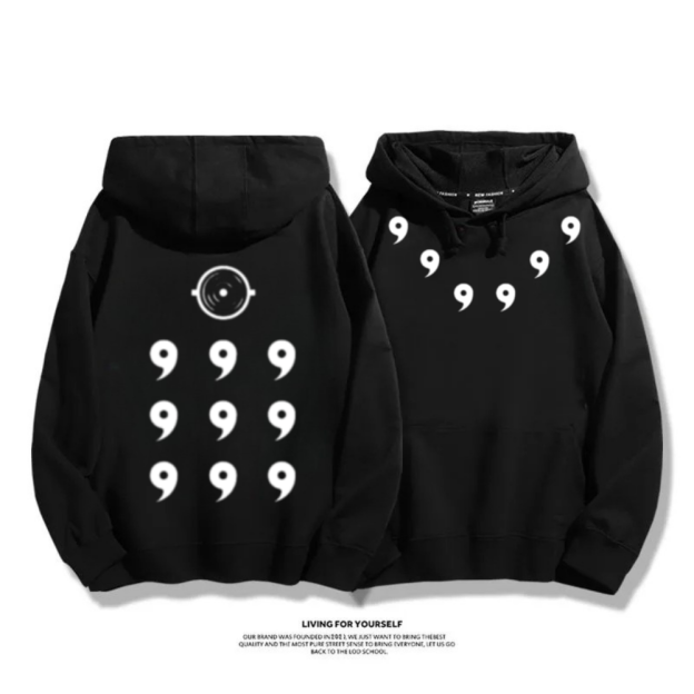 火影忍者宇智波斑六道模式 2025秋冬新款 親子情侶裝連帽衛衣