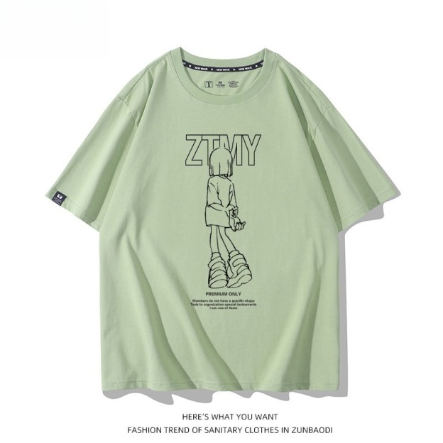 永遠是深夜有多好 2026親子情侶男女同款 印花短袖T恤