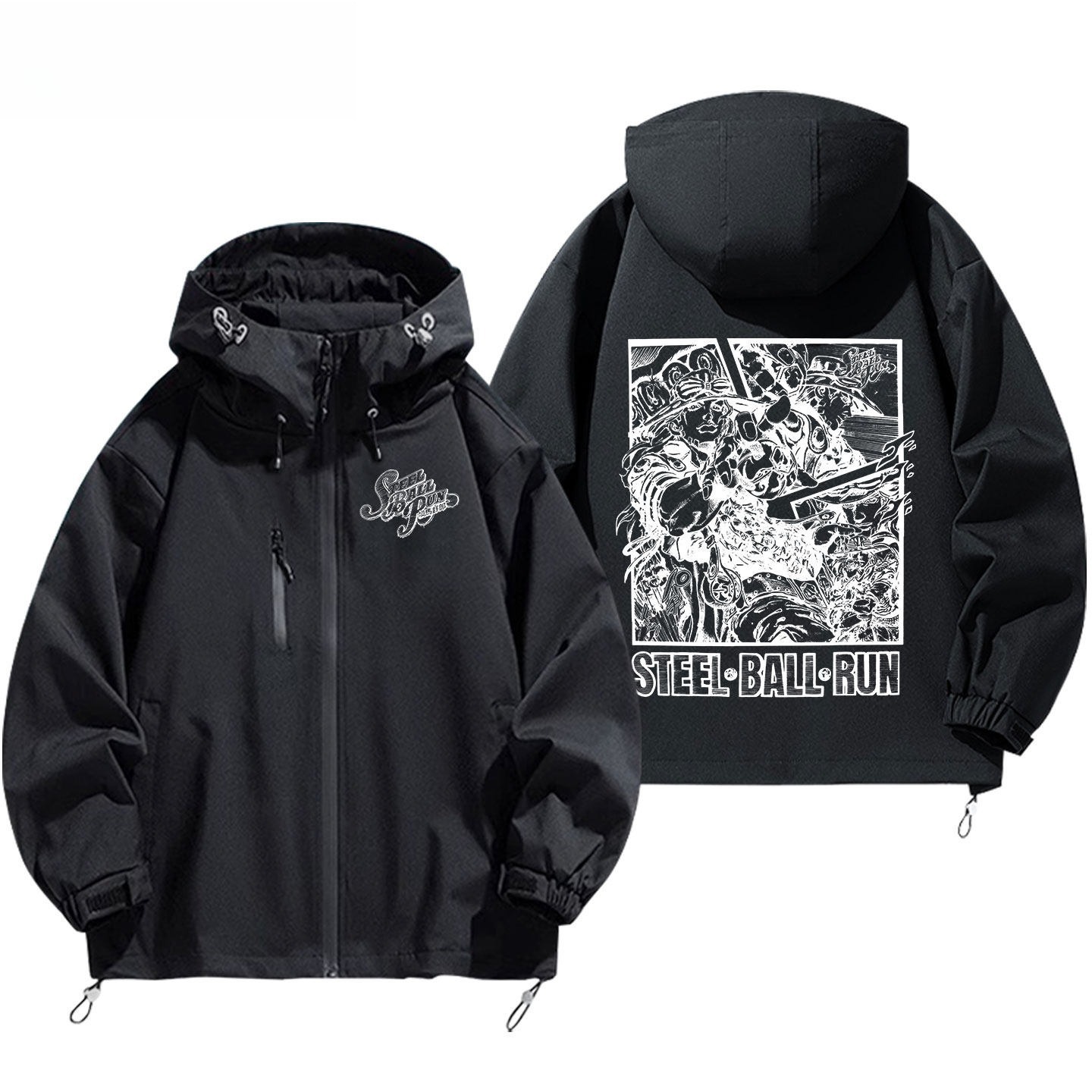 JOJO的奇妙冒險飆馬野郎周邊 男女同款秋冬衝鋒衣