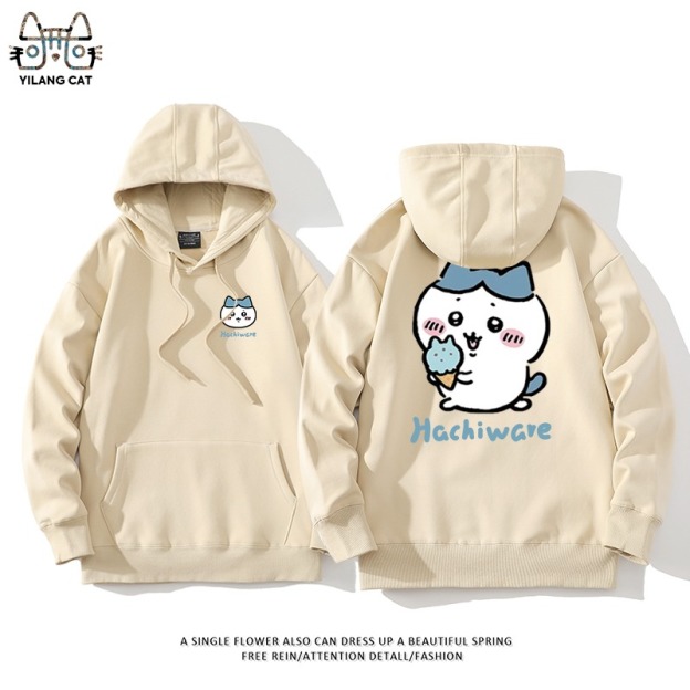 Chiikawa聯名衛衣2025秋冬新款親子情侶裝連帽衛衣