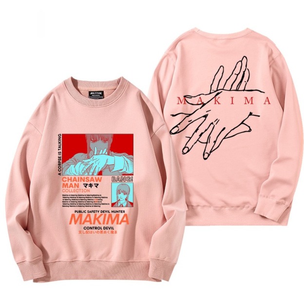 鏈鋸人 秋冬新款 親子情侶裝圓領長袖