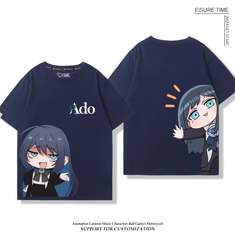 Ado歌手 2026親子情侶男女同款 印花短袖T恤