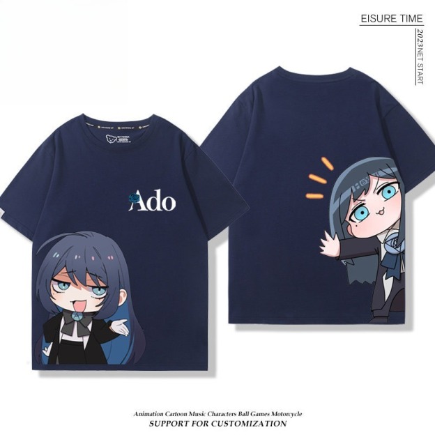 Ado歌手 2026親子情侶男女同款 印花短袖T恤