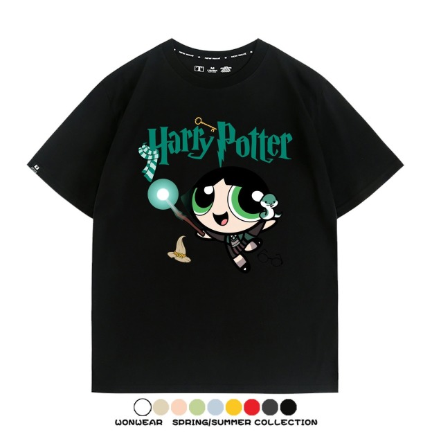 飛天小女警 X Harry Potter周邊 印花短袖T恤