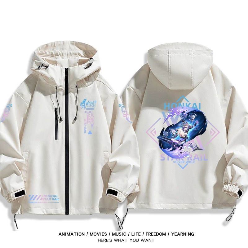 星穹鐵道銀狼周邊 男女同款秋冬衝鋒衣