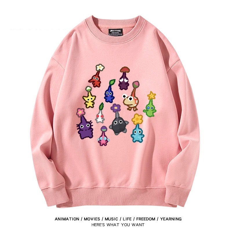 皮克敏PIKMIN4聯名男女同款情侶親子 圓領長袖