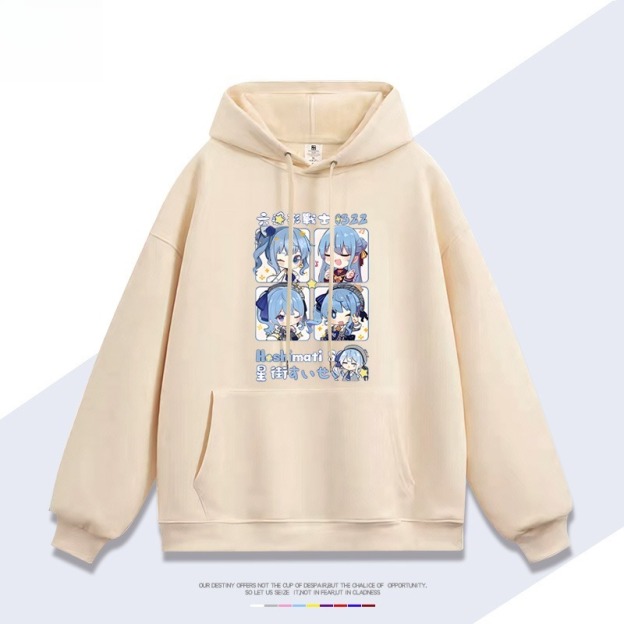 星街彗星hololive虛擬主播Vtuber 親子情侶男女連帽衛衣