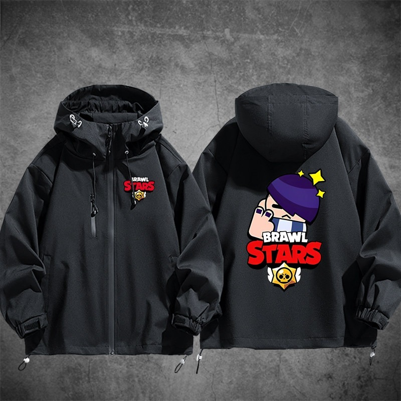 Brawl Stars荒野亂鬥周邊 男女同款秋冬衝鋒衣