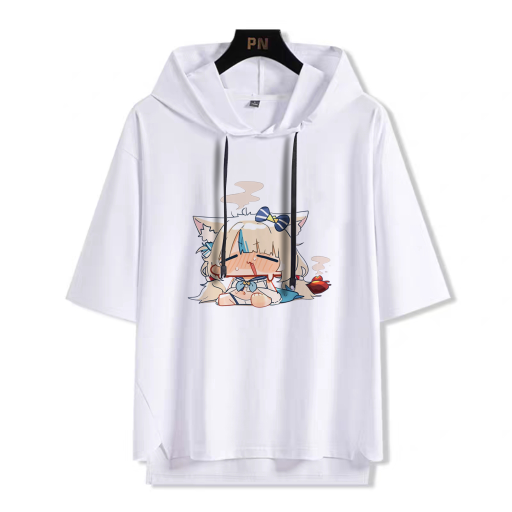 YouTuber 虛擬主播 Sameko Saba 鯊魚子 連帽短袖T恤-CASEZONE
