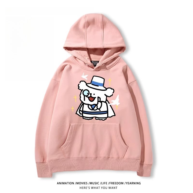 缐條小狗X名偵探柯南新款 親子情侶男女款連帽衛衣