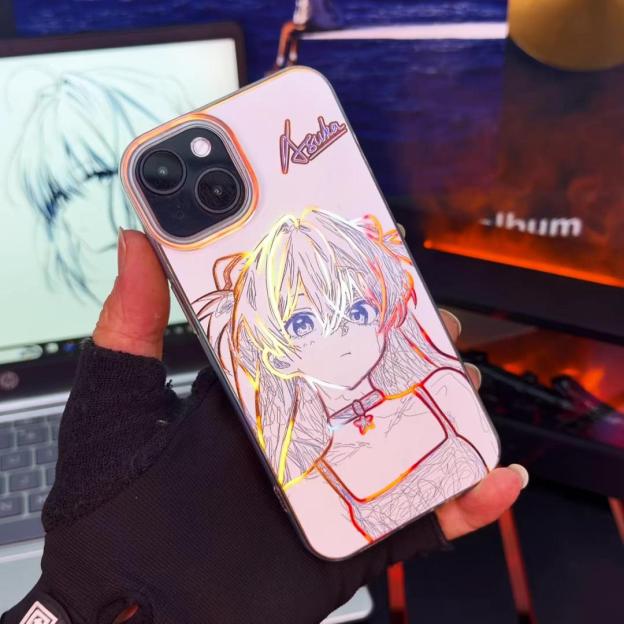 EVA新世紀福音戰士極光金漸變手機殼-CASEZONE