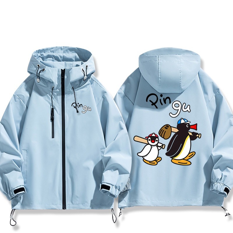 Pingu企鵝家族周邊 男女同款秋冬衝鋒衣