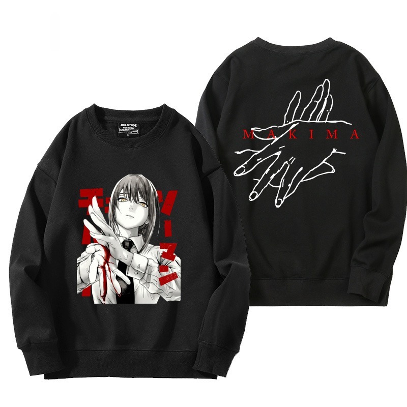 鏈鋸人 秋冬新款 親子情侶裝圓領長袖