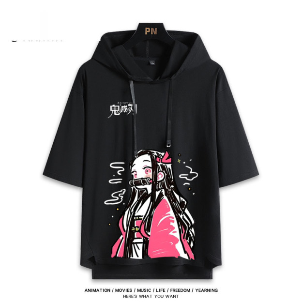 鬼滅之刃 連帽短袖T恤-ZUIHANG SHOP