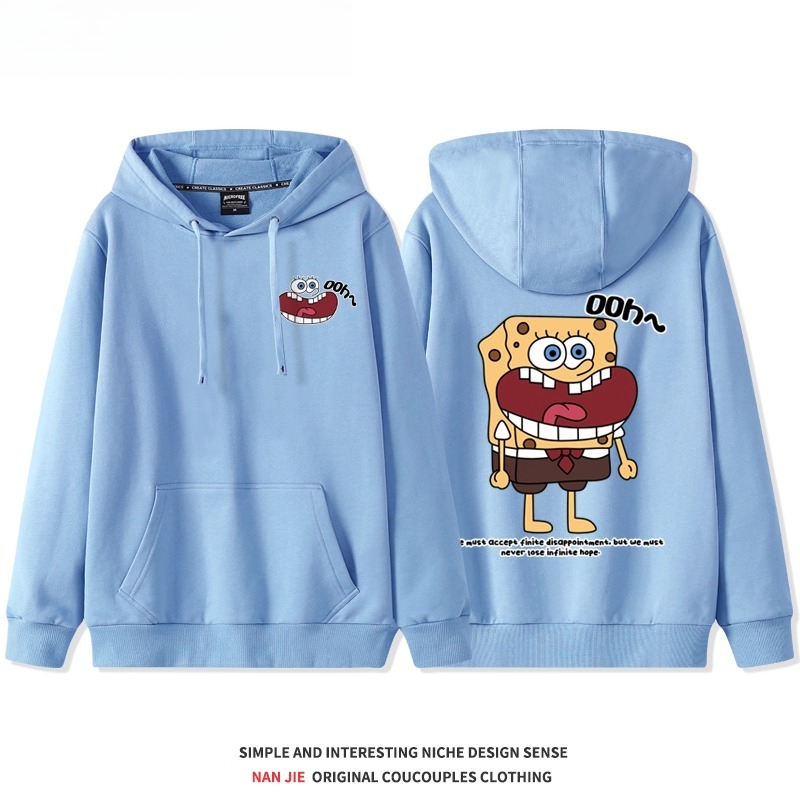 海綿寶寶 聯名衛衣2025秋冬新款親子情侶裝連帽衛衣