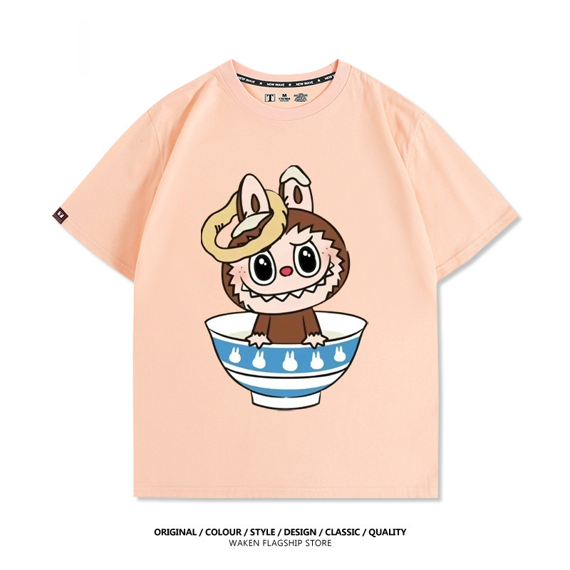 Labubu卡通潮牌 印花短袖T恤-CASEZONE
