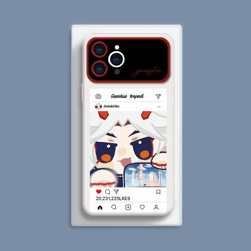 原神液態大視窗全包矽膠防摔軟殼-CASEZONE