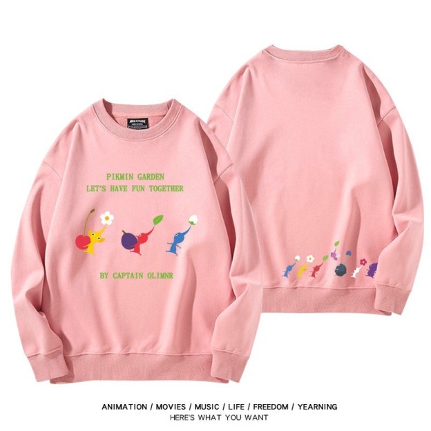 皮克敏PIKMIN4聯名男女同款情侶親子 圓領長袖
