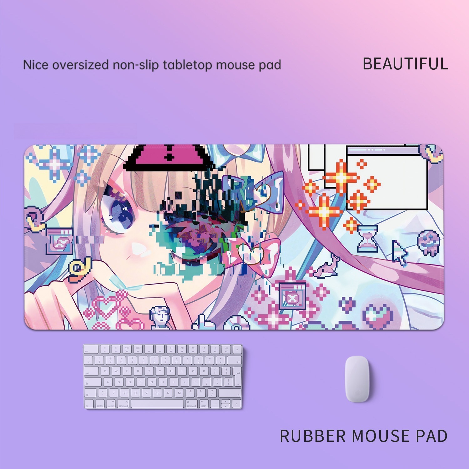 主播女孩重度依賴 主題桌墊 布質滑鼠墊