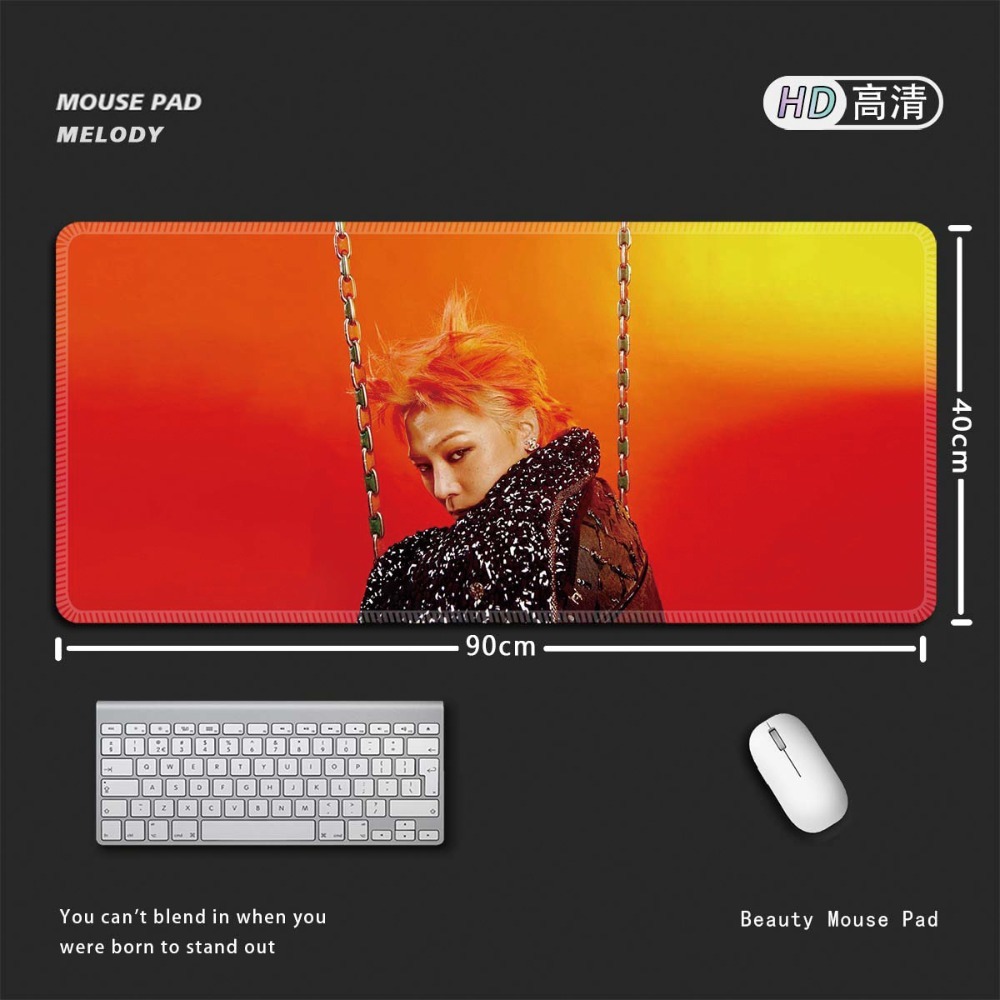 權志龍 GD G-DRAGON 大尺寸滑鼠墊｜BIGBANG小雛菊主題桌墊 電腦鍵盤墊