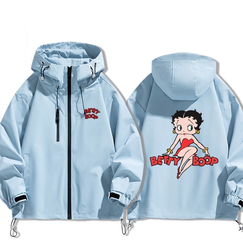 Betty Boop貝蒂娃娃周邊 男女同款秋冬衝鋒衣