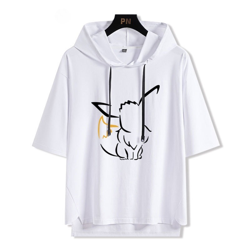 寶可夢新款 親子情侶男女款連帽短袖T恤