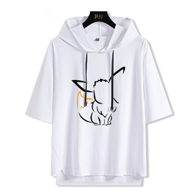 寶可夢新款 親子情侶男女款連帽短袖T恤