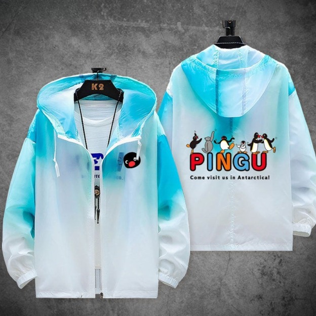 企鵝家族pingu 輕薄透氣漸變防曬衣外套