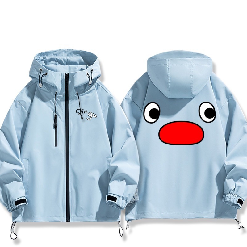Pingu企鵝家族周邊 男女同款秋冬衝鋒衣