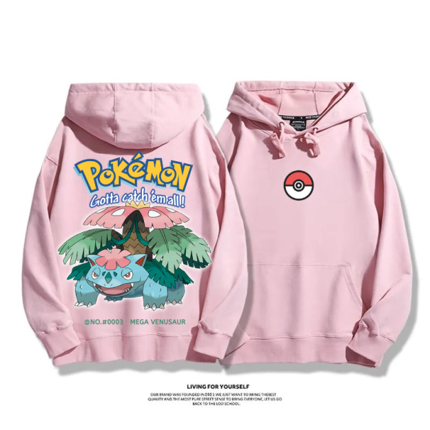 寶可夢 超級進化 2025秋冬新款 親子情侶男女連帽衛衣