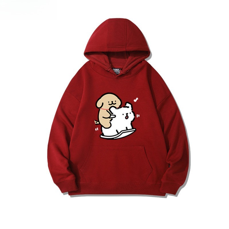 線條小狗 聯名衛衣2026秋冬新款親子情侶裝連帽衛衣