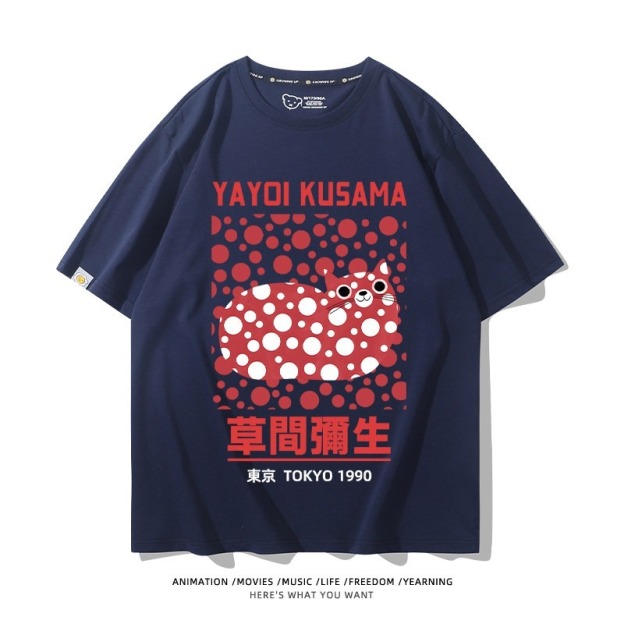 草間彌生Yayoi Kusama周邊 男女同款親子情侶 印花短袖T恤