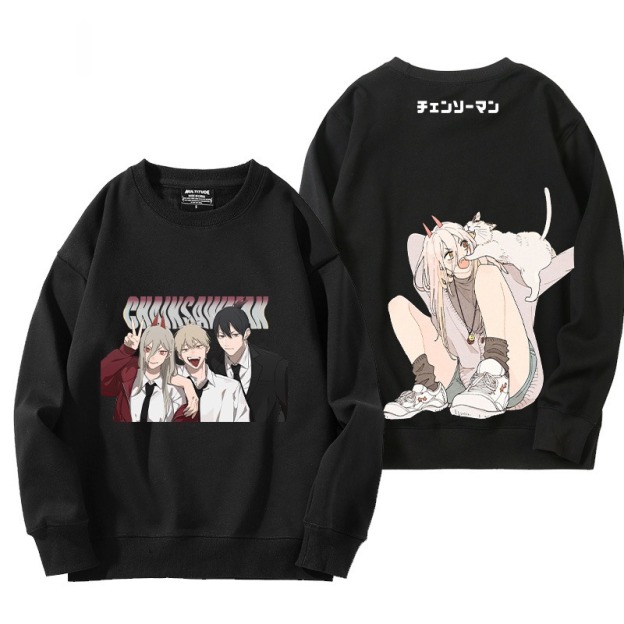 鏈鋸人 秋冬新款 親子情侶裝圓領長袖