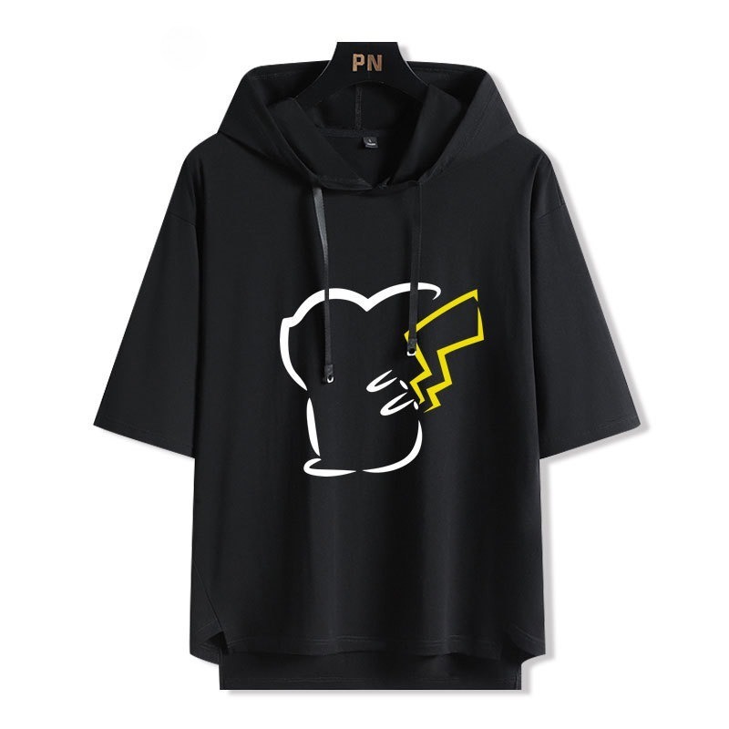 寶可夢新款 親子情侶男女款連帽短袖T恤