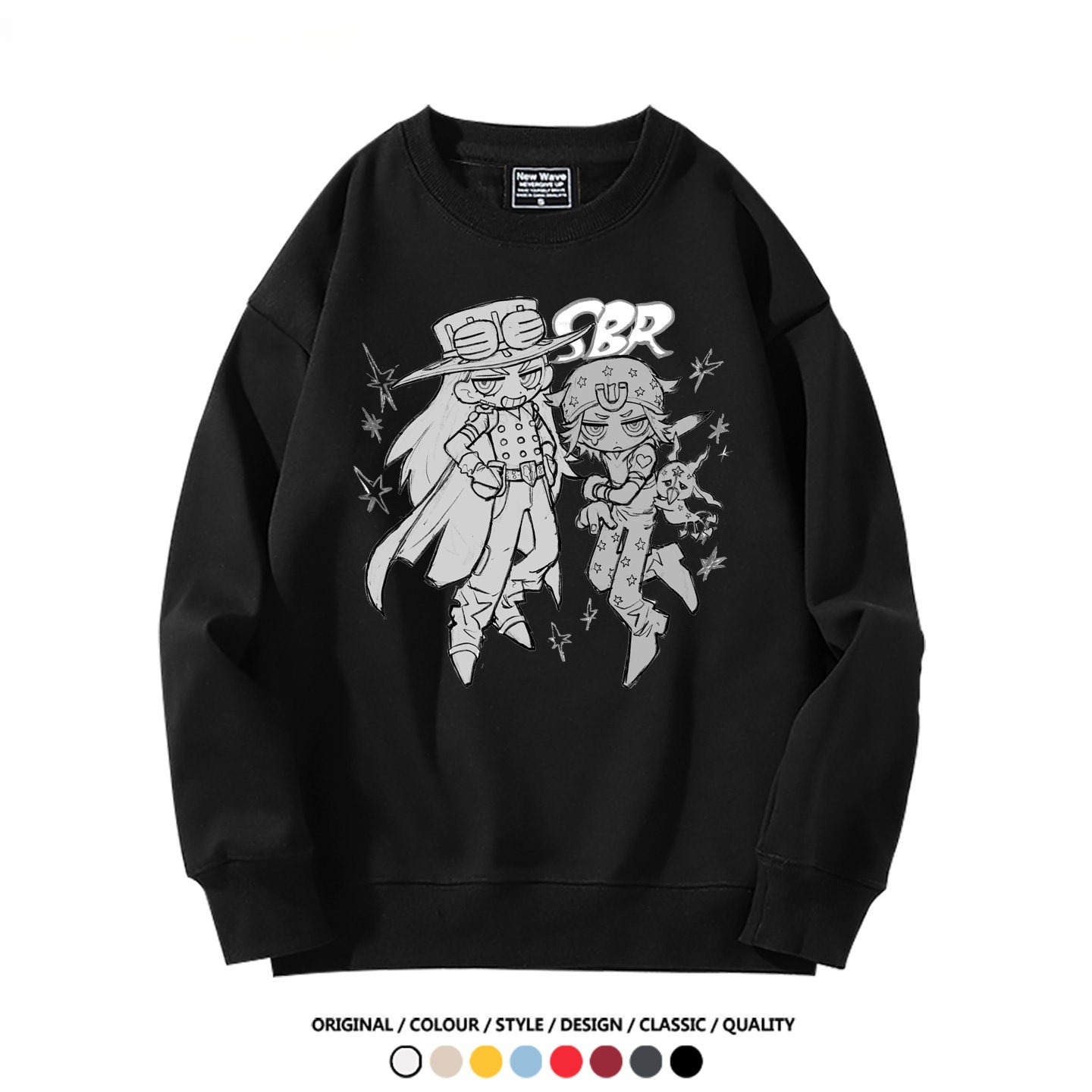 jojo的奇妙冒險飆馬野郎聯名男女同款 圓領長袖