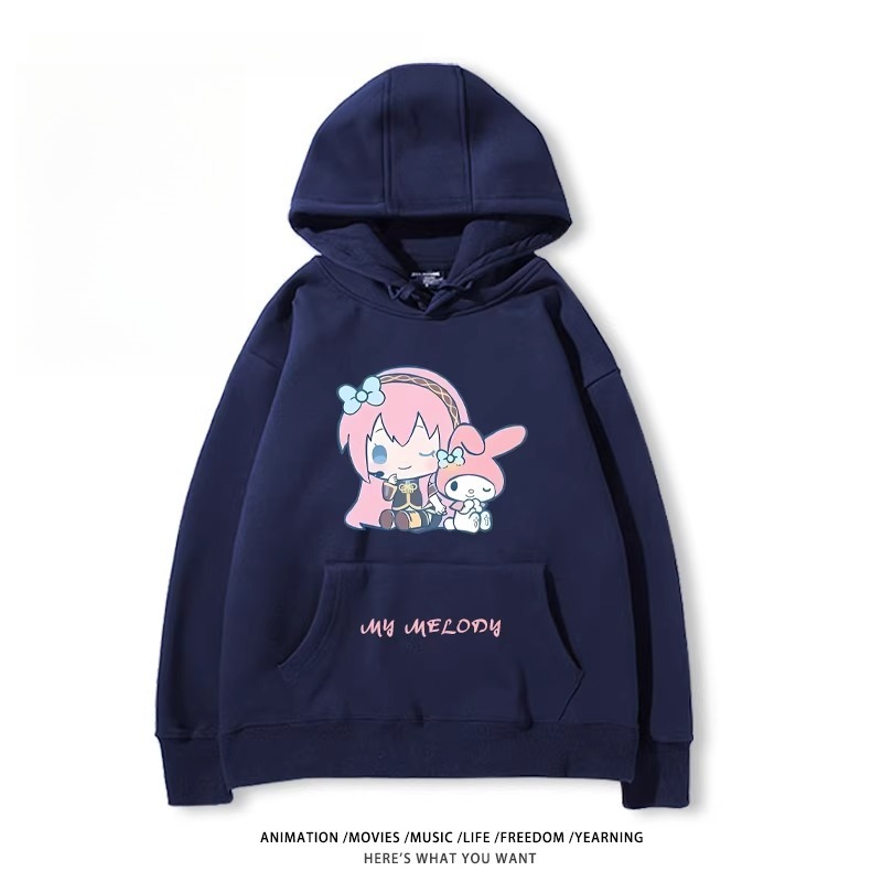 初音未來X三麗鷗新款 親子情侶男女款連帽衛衣