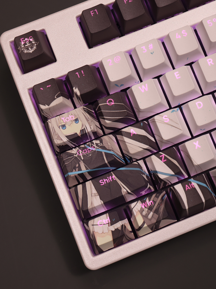 碧藍航線江風透光RGB108鍵標準配列衛星軸鍵帽-CASEZONE