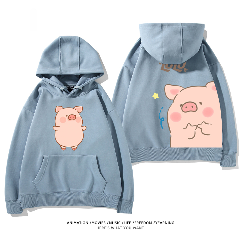 LULU豬新款 親子情侶男女款連帽衛衣-ZUIHANG SHOP