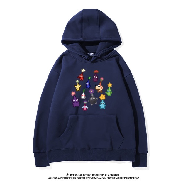 皮克敏PIKMIN4聯名衛衣新款 親子情侶裝連帽衛衣