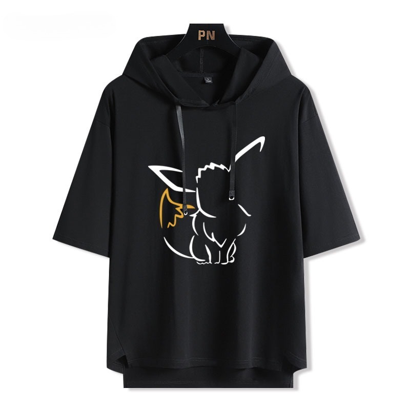 寶可夢新款 親子情侶男女款連帽短袖T恤