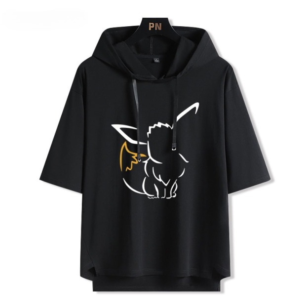 寶可夢新款 親子情侶男女款連帽短袖T恤