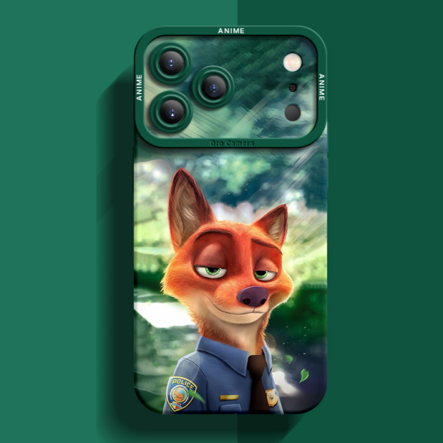 動物方城市液態矽膠全包防摔軟殼