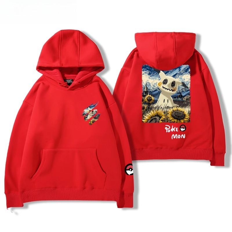 寶可夢油畫系列 聯名衛衣2025秋冬新款親子情侶裝連帽衛衣