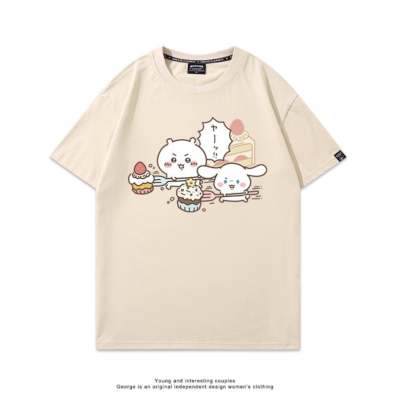 Chiikawa 2025親子情侶男女同款 印花短袖T恤-CASEZONE