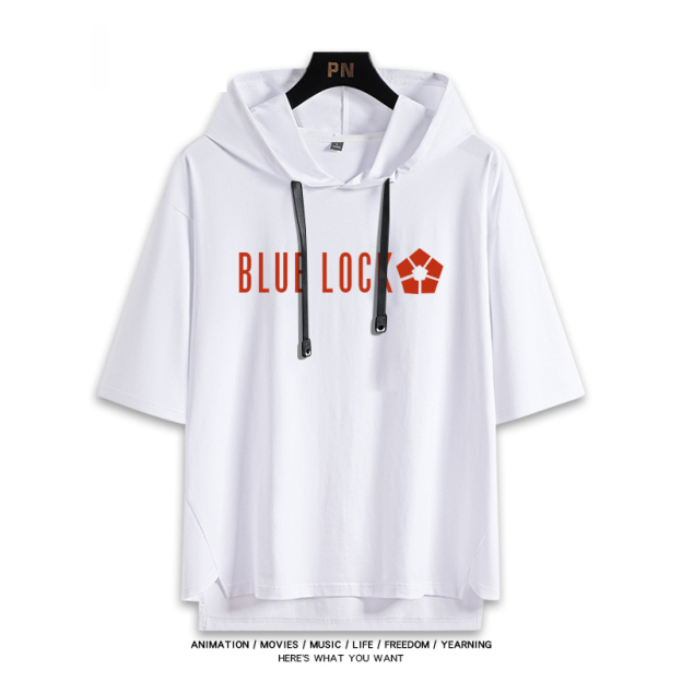 藍色監獄BLUE LOCK 連帽短袖T恤-CASEZONE