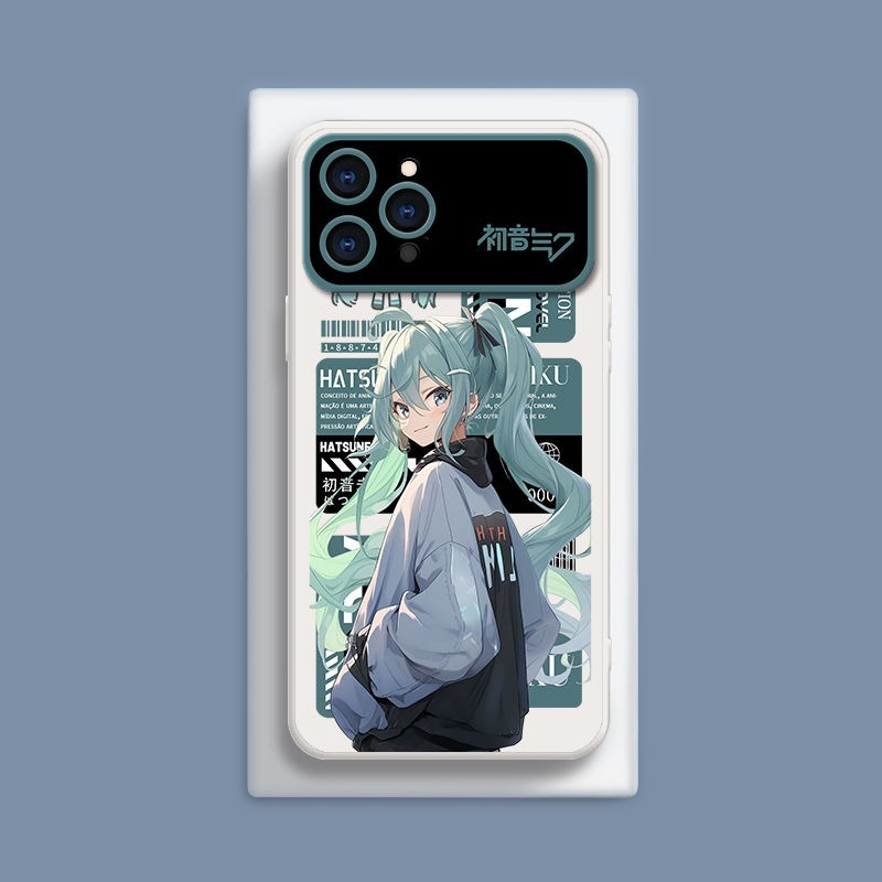 初音未來液態大視窗全包矽膠防摔軟殼-CASEZONE
